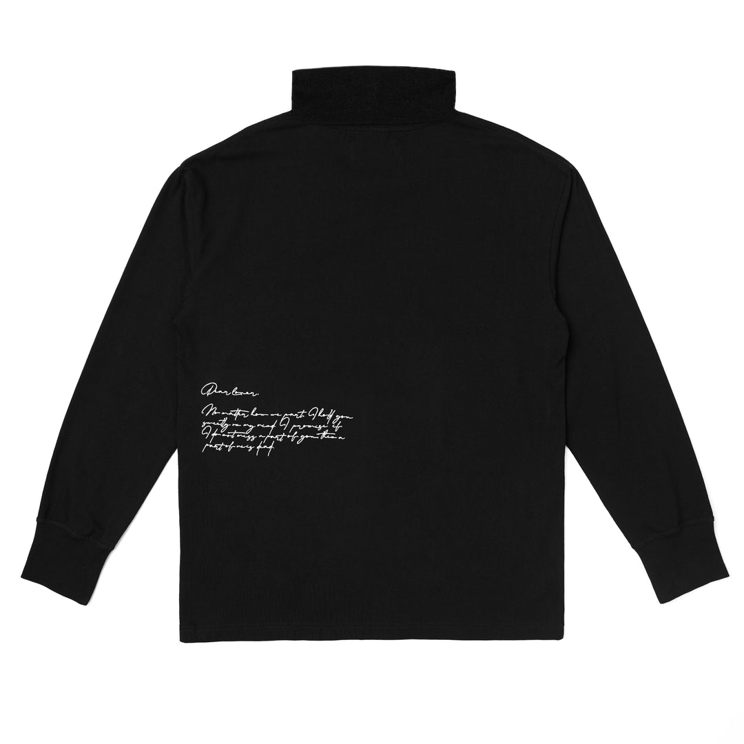 DEAR LOVER TURTLE NECK L/S KNIT - BLACK