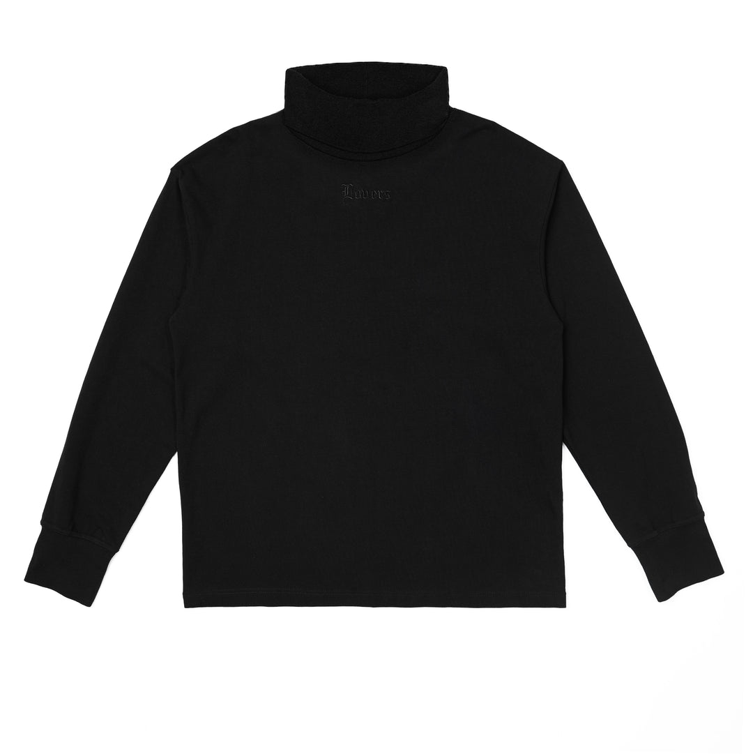 DEAR LOVER TURTLE NECK L/S KNIT - BLACK