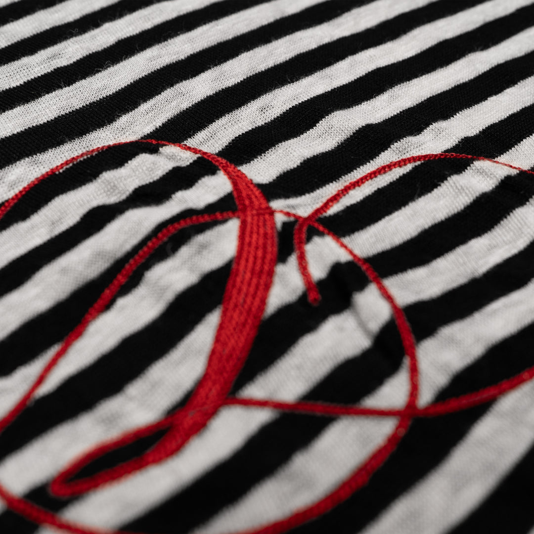 INNUENDO STRIPED S/S KNIT - BLACK