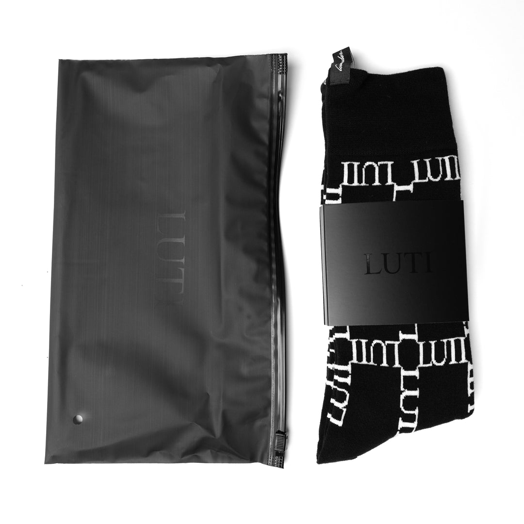 MONOGRAM SOCKS - BLACK