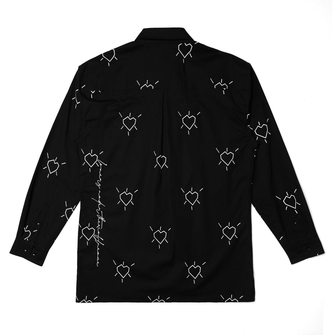 SANTO CORAZON L/S WOVEN - BLACK