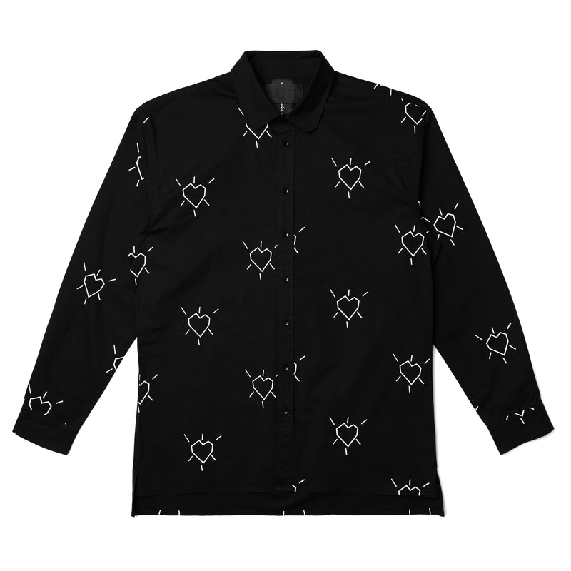 SANTO CORAZON L/S WOVEN - BLACK