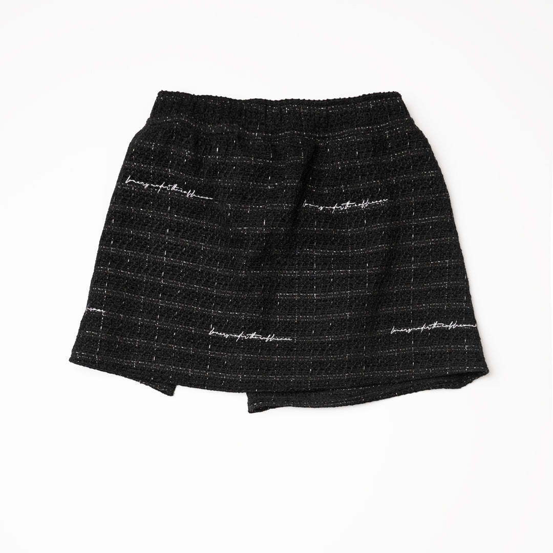 PLAID SCRIPTURE KILT - BLACK